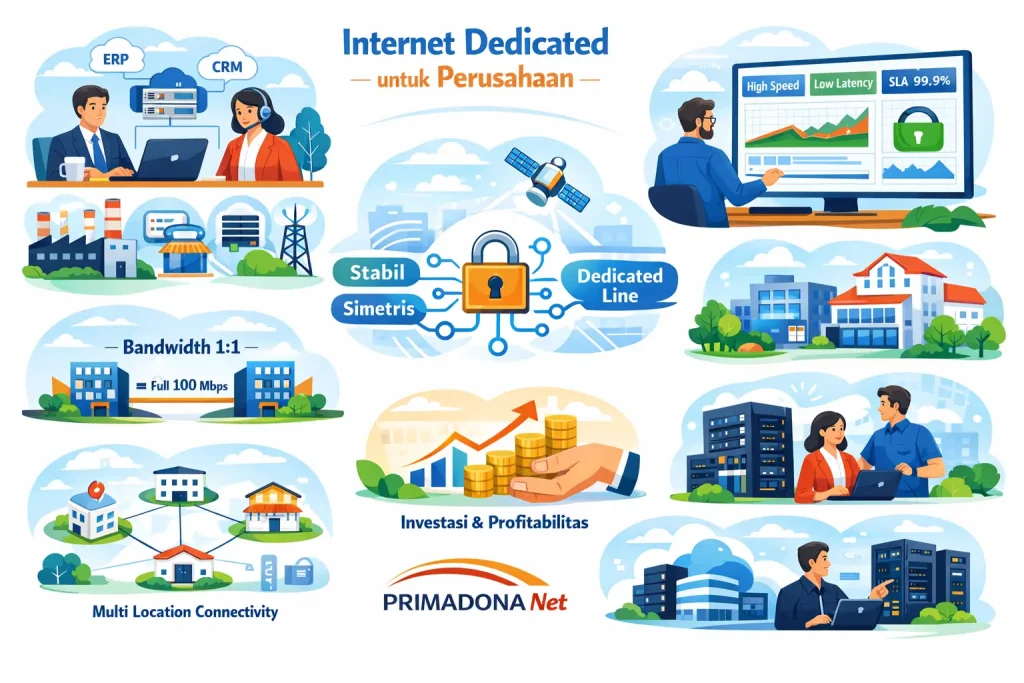 Internet Dedicated untuk Perusahaan - Korporasi dari PRIMADONA Net